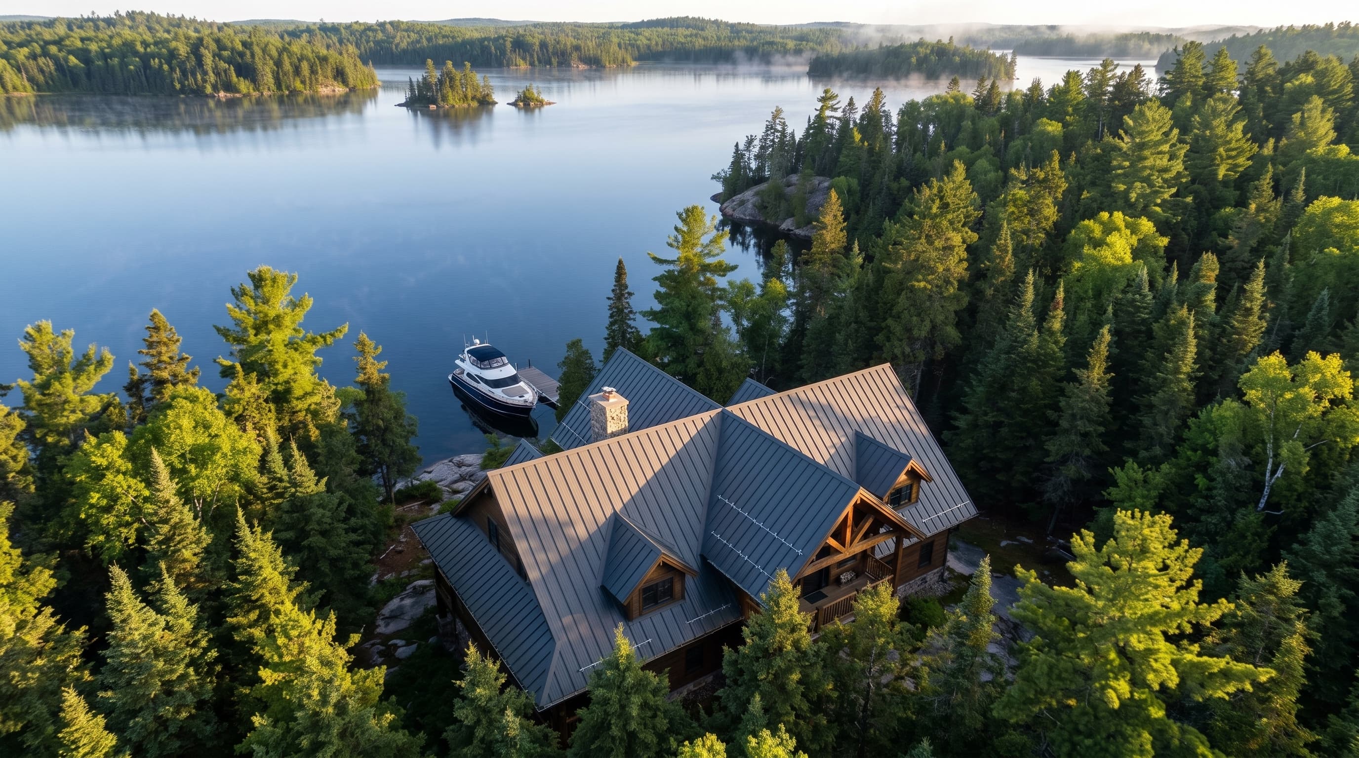 Ely Lake Lodge roof project