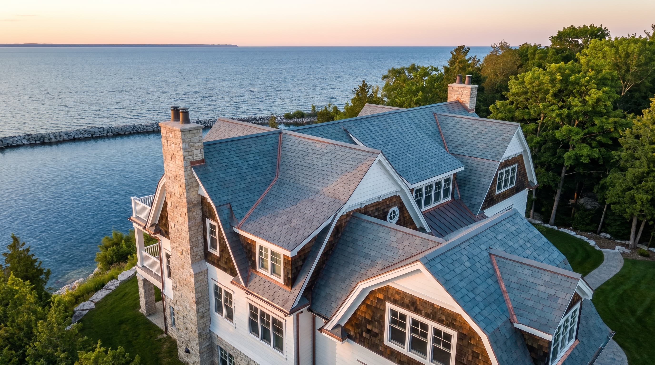 Door County Coastal Home roof project